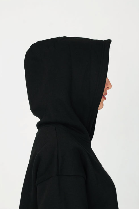 Heavy Oversized Hoodie Shift Black